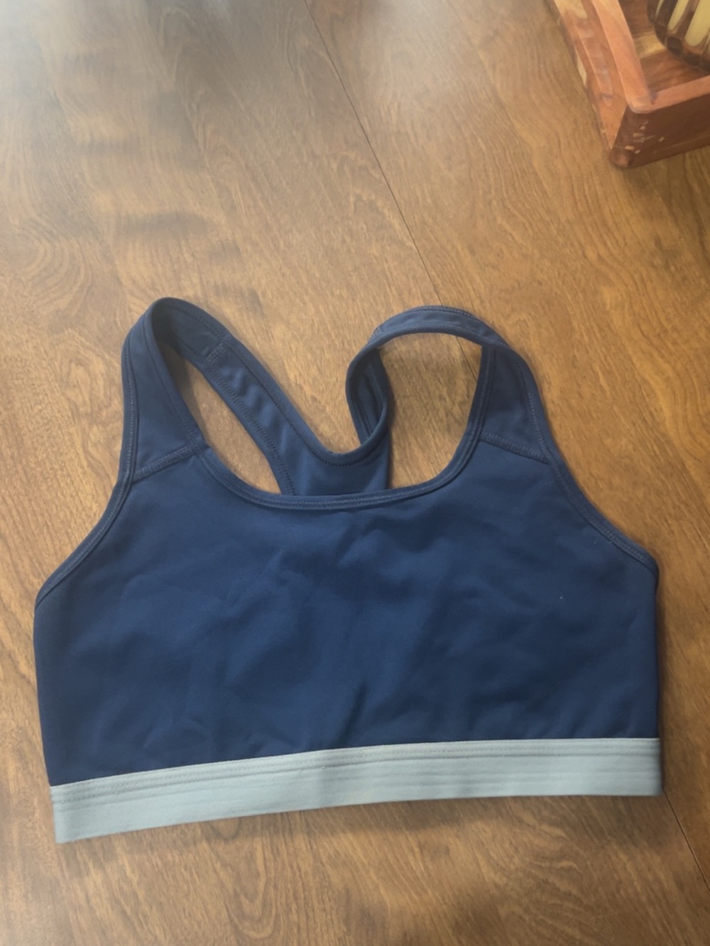 Nike Navy and Light Gray Racerback Sports Bra